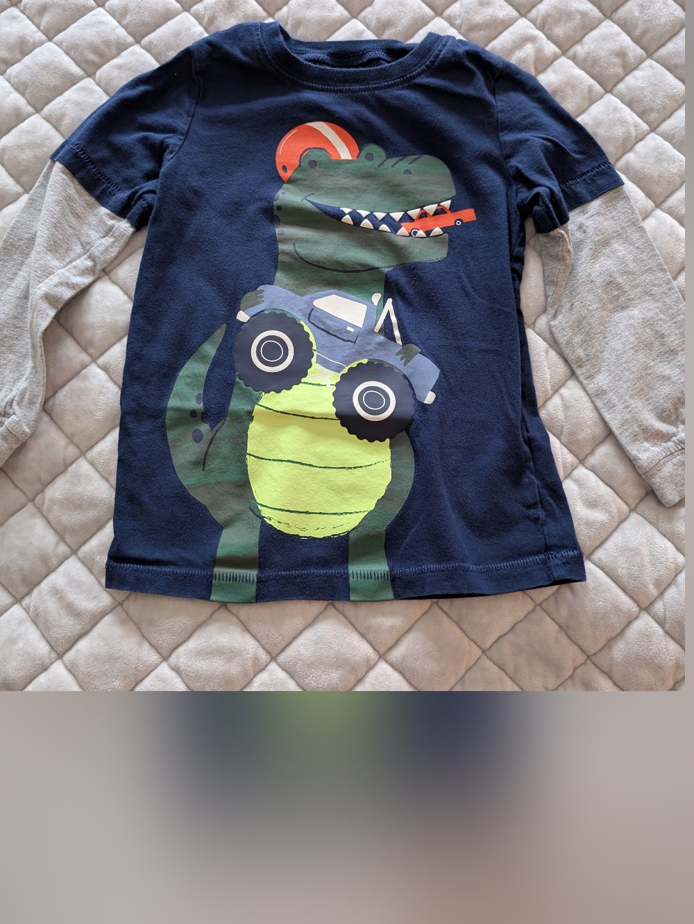 Carter's And Cat & Jack Toddler Boy Long Sleeve Shirt, Size 4T, Set Of 5x Shirts - Picture 4 of 7
